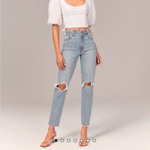Abercrombie curve love high rise mom jean